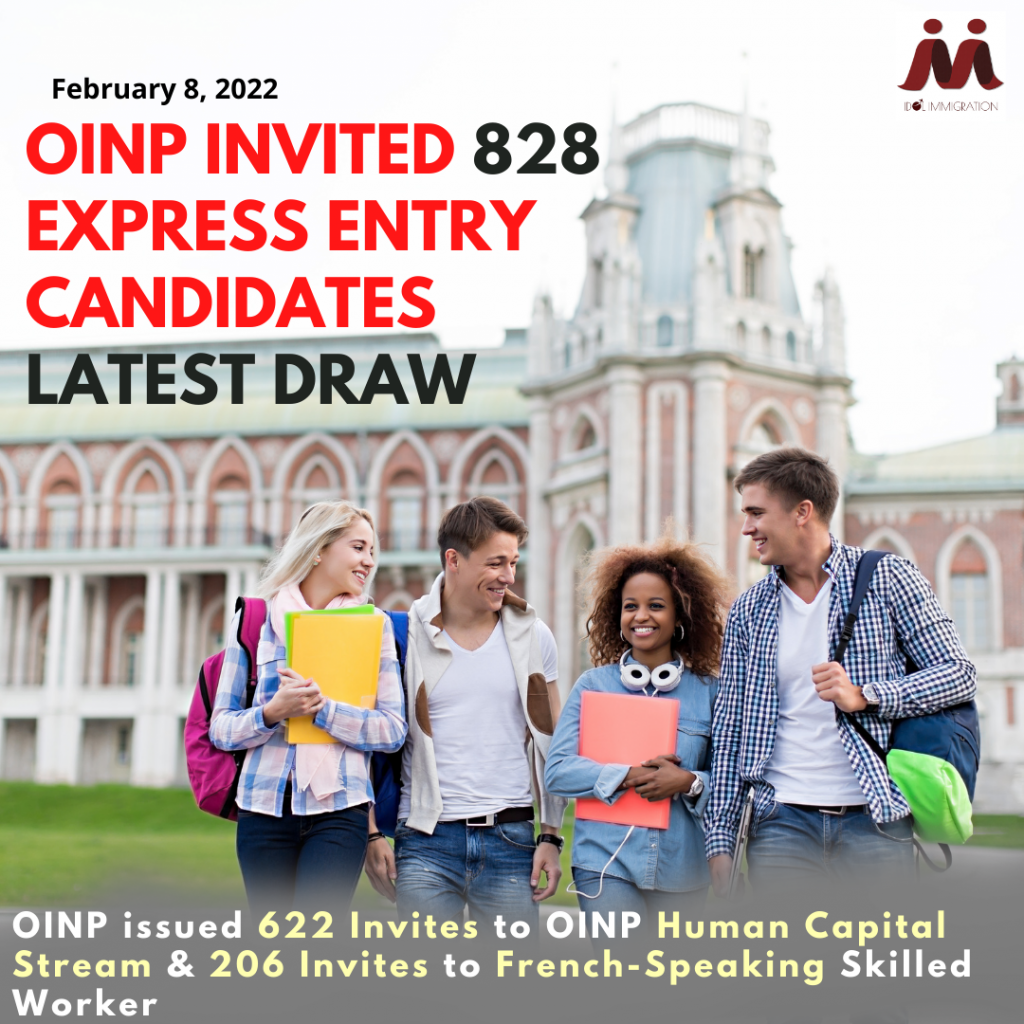 OINP Invited 828 Express Entry Candidates Latest Draw 2 1024x1024