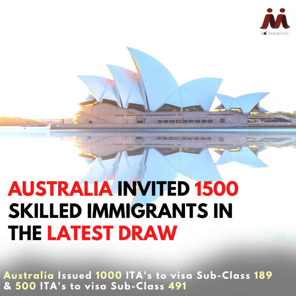 Round of Invitations Australia Australia Invited 1500 Skilled Immigrants In The Latest Draw 1024x1024